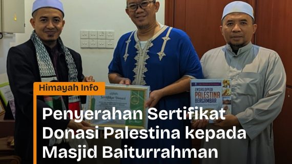 penyerahan Sertifikat Donasi Palestina kepada Masjid Baiturrahman
